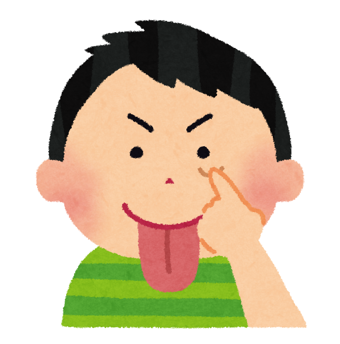 あっかんべーのイラスト（男の子） | かわいいフリー素材集 いらすとや