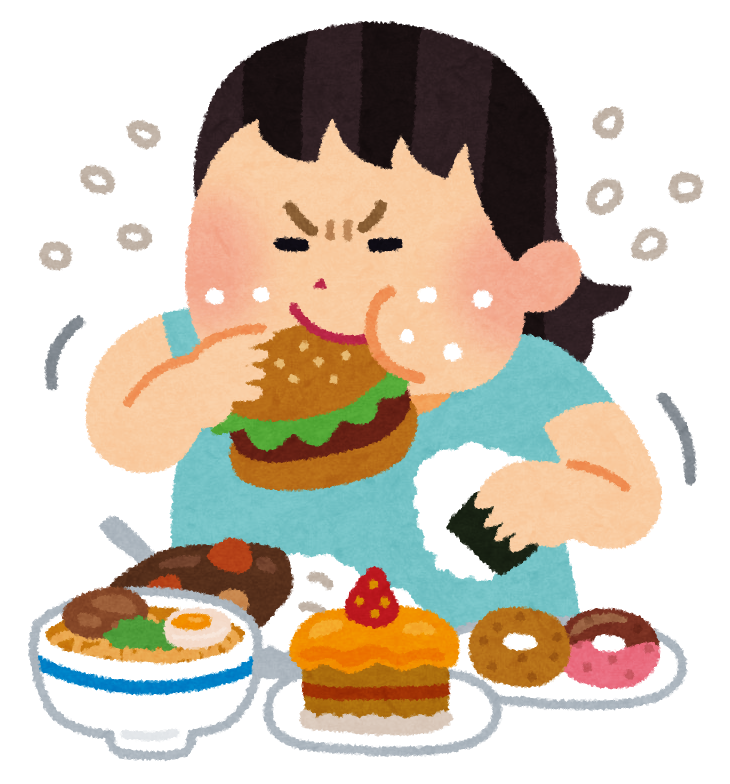 やけ食いのイラスト | かわいいフリー素材集 いらすとや